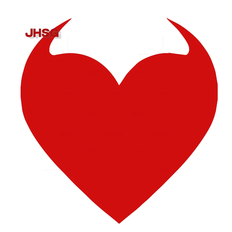 

Horned Devil Heart Vinyl Sticker Sticker - Car and Motorcycle Window External Decoration Accessories - Waterproof PVC