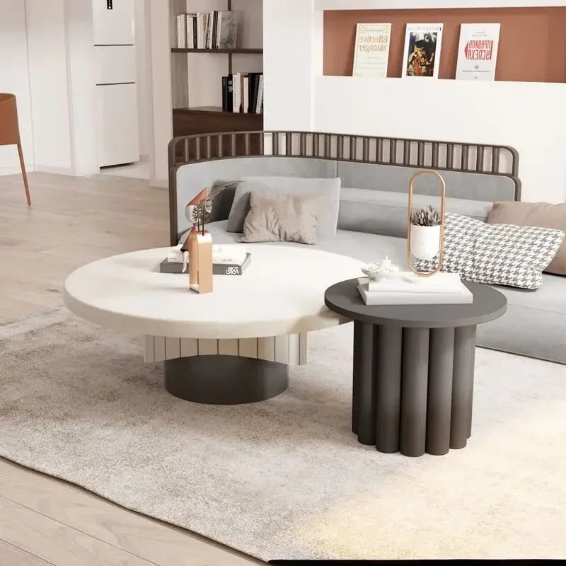 나무 북유럽 Endtable 미니멀리스트 디자인 커피 테이블 거실 럭셔리 라운드 공간 절약 Muebles 거실 가구