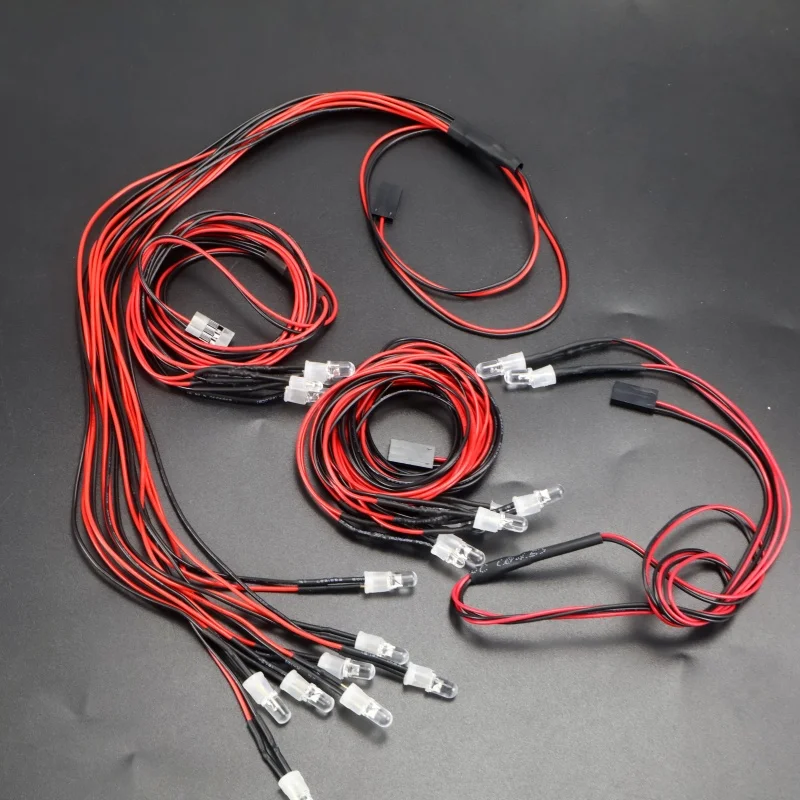 2/4/6/8/12灯 70cm長さ RC LEDナイトヘッドランプ ヘッドライト 3/5mm LEDライト モデル ドリフト クローラーカー用 RCカー用