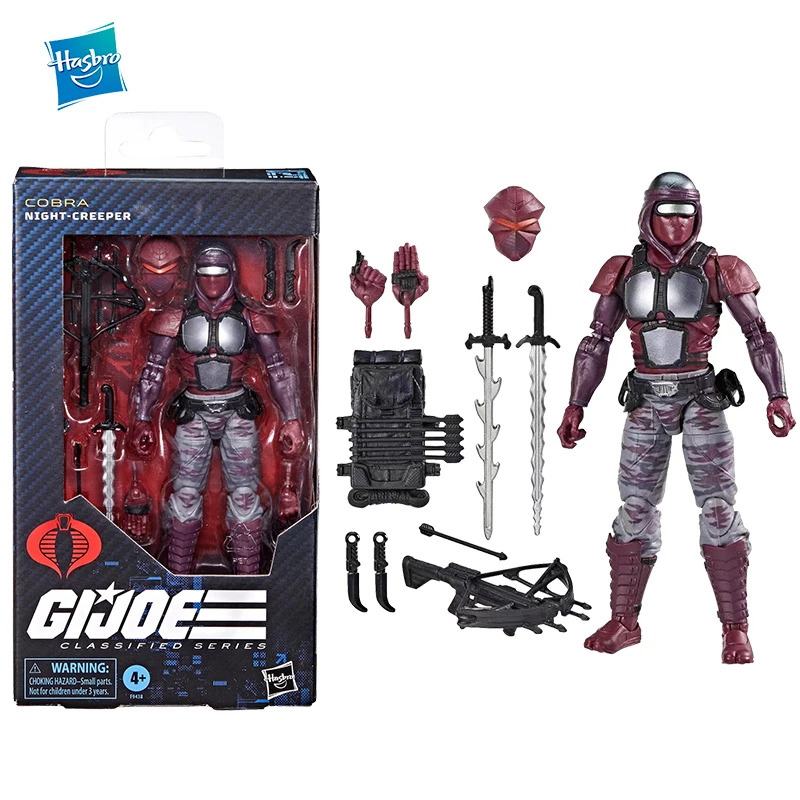 In Stock Hasbro Original Action Figure G.I.JOE Classified Series Cobra Night-Creeper Anime Figure Collectible Model Toy Gifts