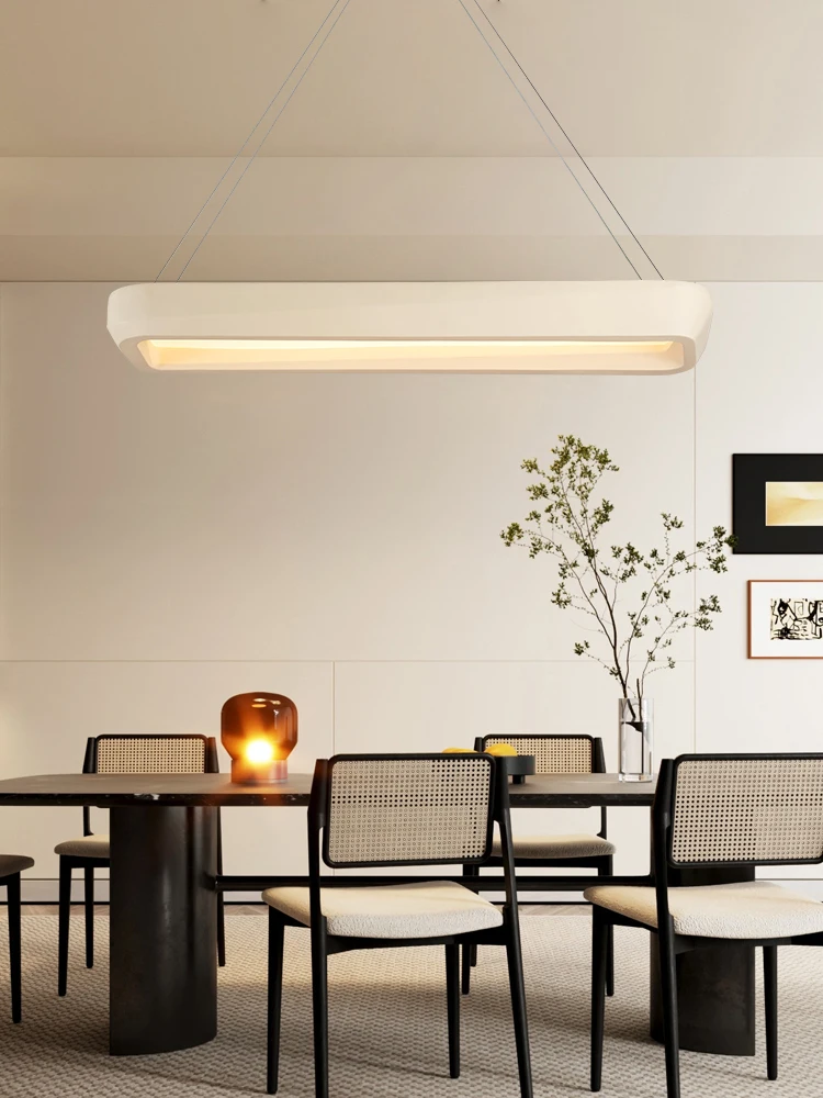 Minimalist ische wabi sabi Esszimmer Rechteck Pendel leuchten Kaffeehaus Bar Schlafzimmer Lampe Französisch Creme Stil Restaurant Kronleuchter