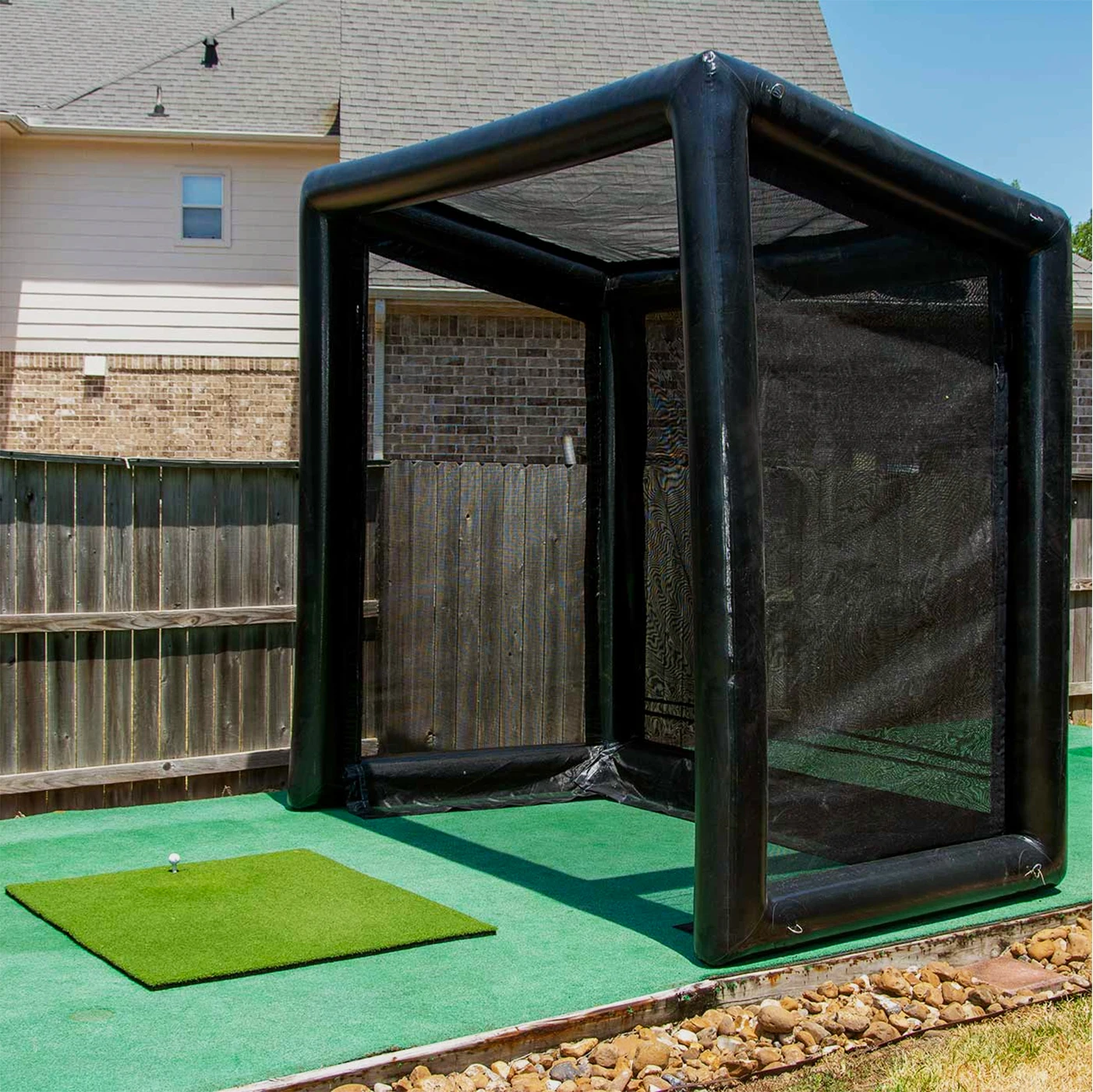 2027  Factory Custom Golf Simulator Enclosure Golf Hitting Cage Inflatable Golf Exercise Projector Tent Shooting Ball Cage