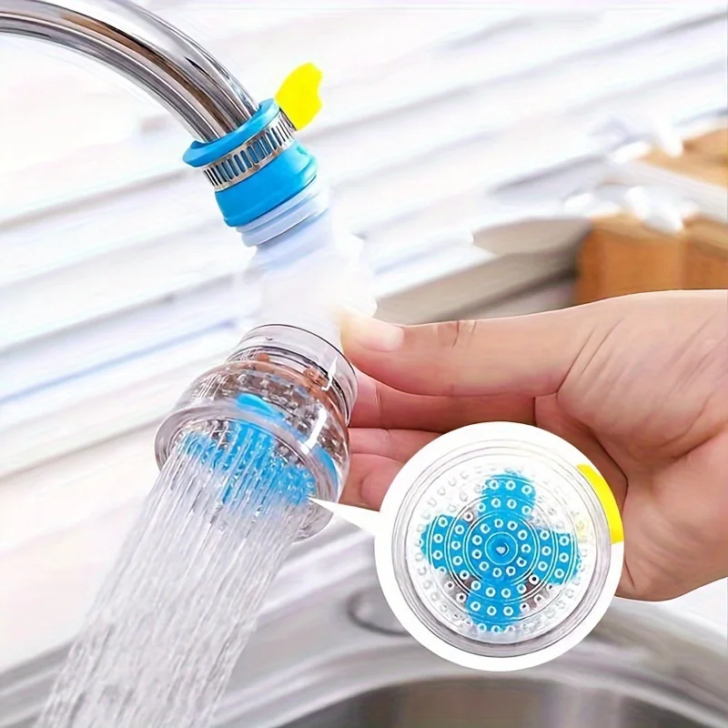 1PC Universal Faucet Water Connector - Splash Proof Kitchen Showerhead with Rotary Filter