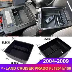 Car Armrest Storage Box Tray For Toyota Land Cruiser Prado 120 FJ120 KDJ 120 125 2004-2008 2009 Center Console Organizer