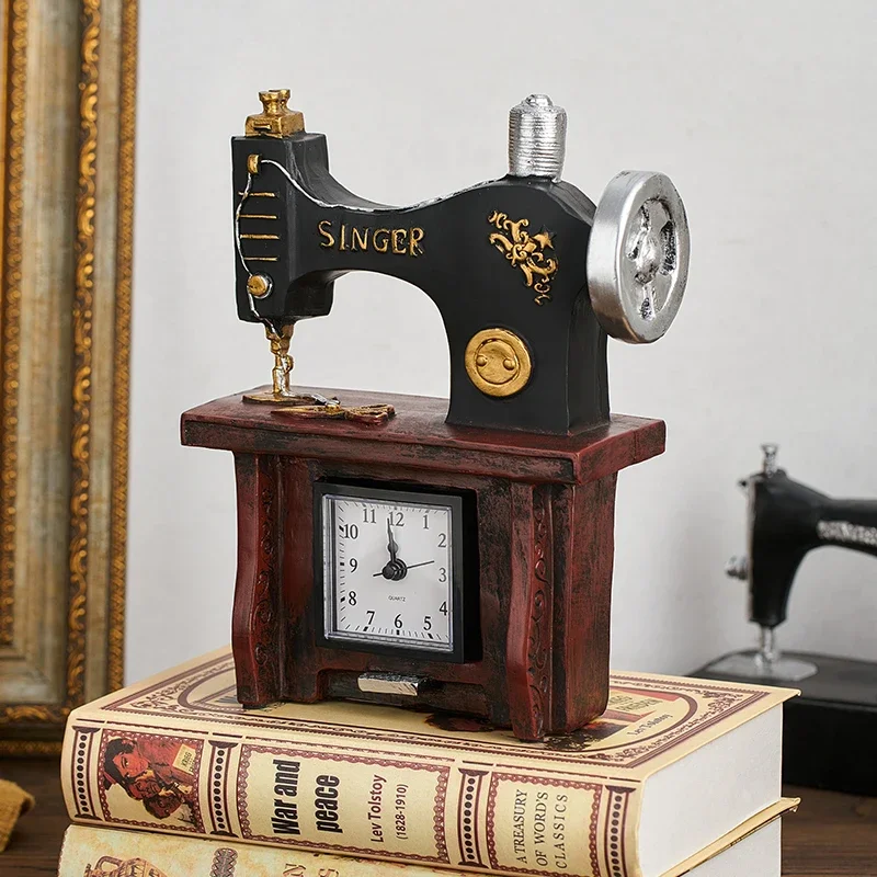 Household retro sewing machine ornaments resin surprise gift living room ornaments decoration