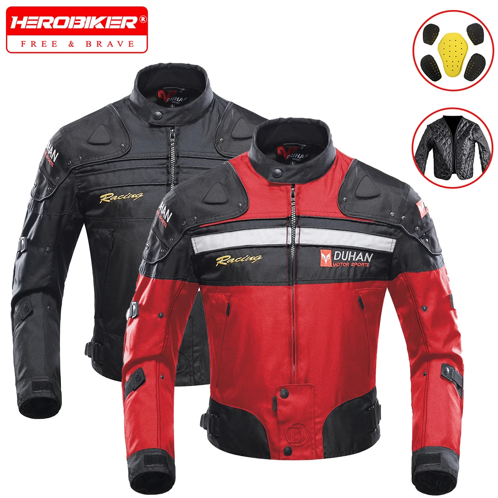 

HEROBIKER водонепроницаемая мотоциклетная куртка мужская гоночная куртка носимые мотоциклетные штаны одежда для мотокросса с защитой EVA