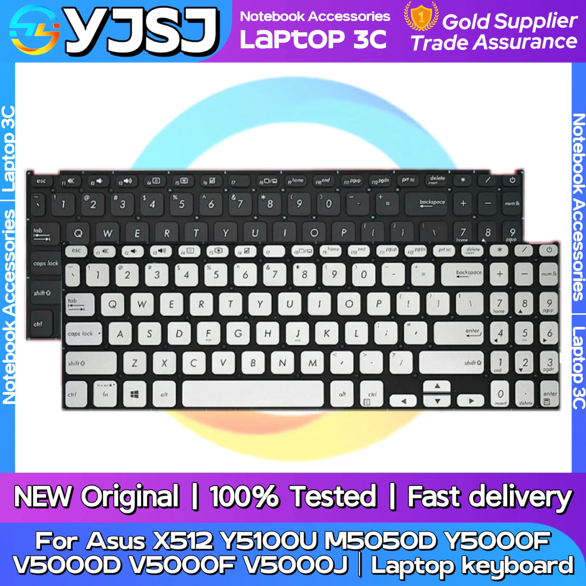 

New Original Laptop Notebook keyboard For Asus X512 Y5100U M5050D Y5000F V5000D V5000F V5000J｜Laptop keyboard
