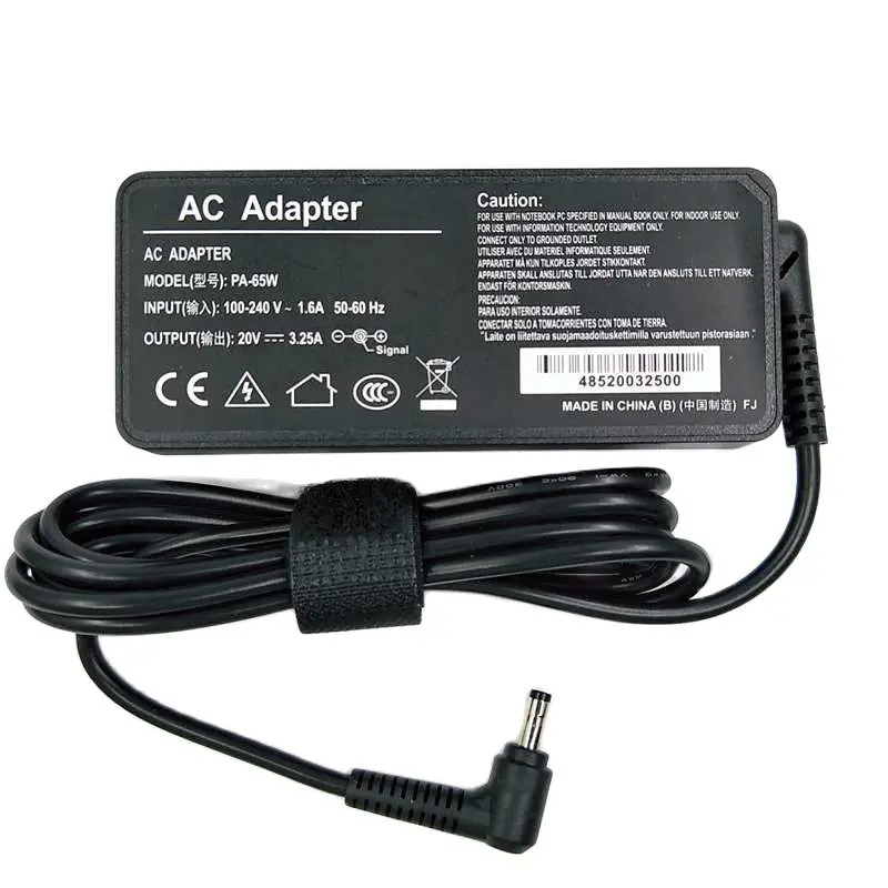 Chargeur pour ordinateur portable AC 20V, 3,25 a, 65W, 4.0x1.7mm, pour Lenovo IdeaPad 330s 320 100-15 B50-10 YOGA 710 510-14ISK, adaptateur Redmibook 14 13