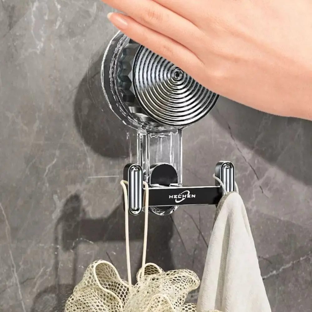 New Waterproof Traceless Suction Cup Hook No Punching Moisture-proof Wall Hook Behind Door Convenient Bathroom Storage Robe Hook