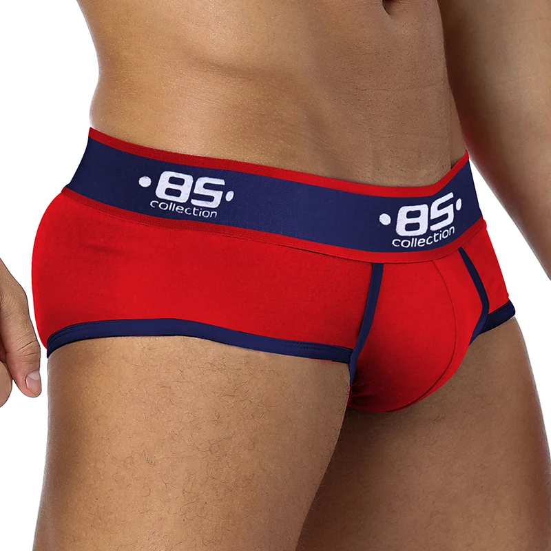 BS 4PC/LOT Men Briefs Sexy Underwear Male Underpants Men\'s Sexy Breathable Brief Pants Comfortable Men Briefs Underwear Cotton