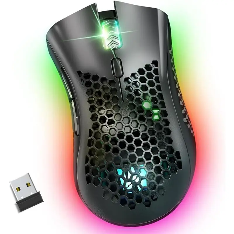 Superior Esports Gaming Mouse,Wireless USB With Honeycomb Shell, Ergonomic Optical Mouse For PC Laptop Computer Mice