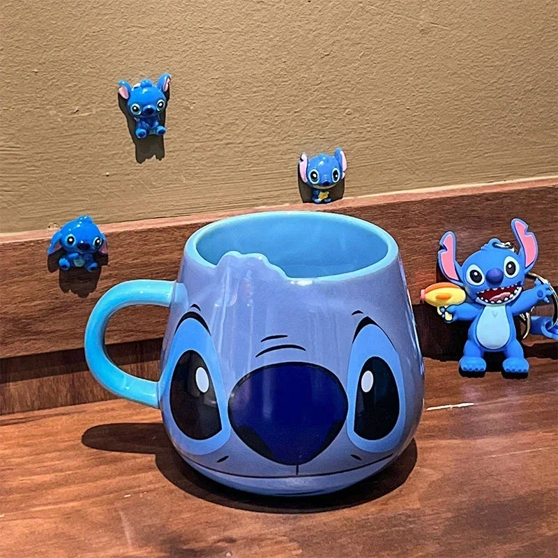 Disney Stitch New Cute Girl High-Looking Fashion Cartoon Creative Pattern Couple Milk Drinking Coffee Ceramic Mug Birthday Gift