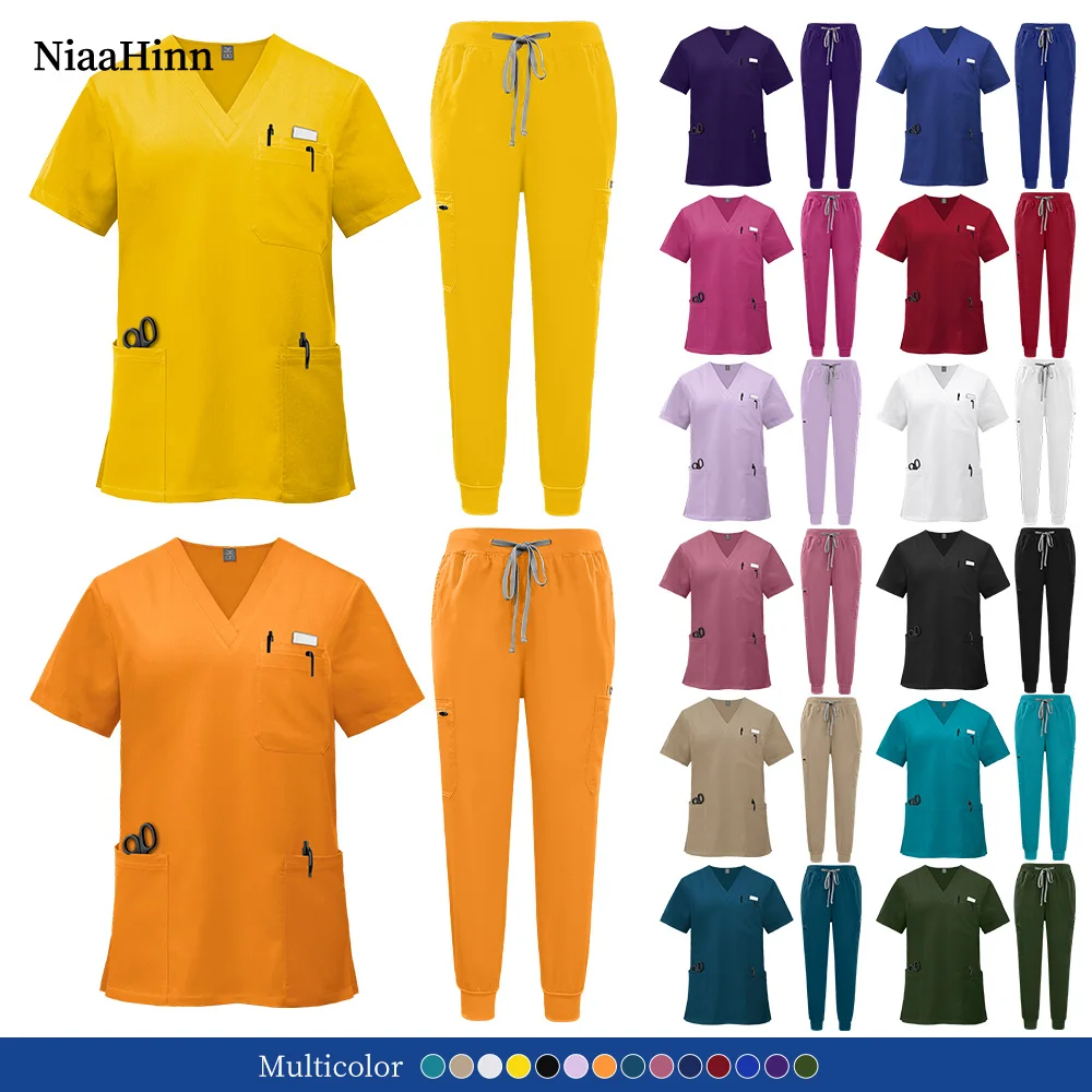Hospital Doctor Scrubs Set Wholesale Operating Room Medical Uniform Supplies Dental Clinic Surgery Suit Pharmacy Nurse Workwear