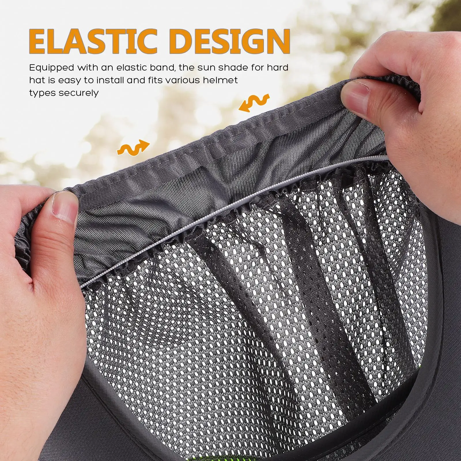 Summer Sun Shade Safety Hard Hat Neck Shield Sun Shade Reflective Stripe Cap Cover for Construction Workers