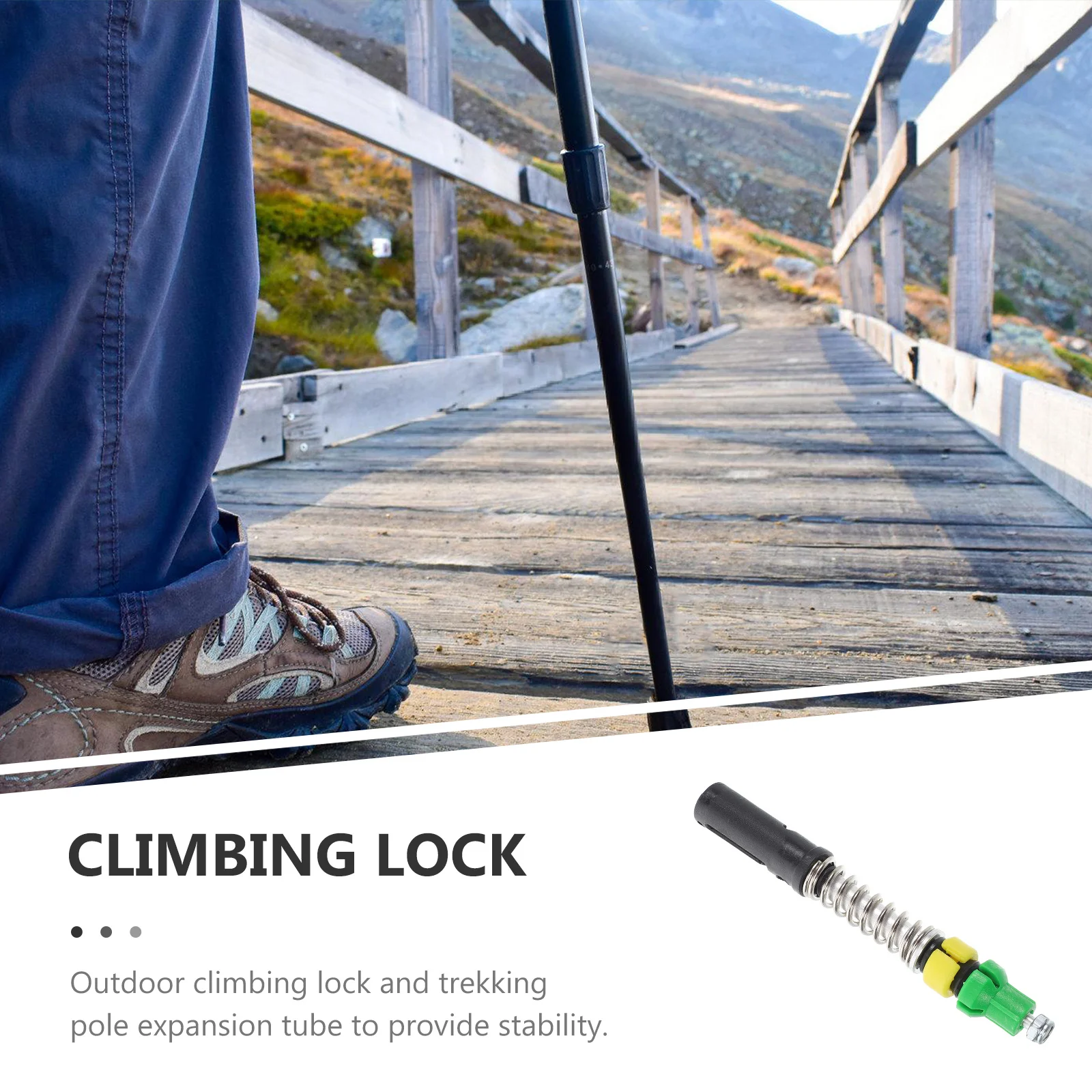 

Hiking Stick Tube Fitting Shock Absorbing Expansion Joint for Trekking Canes Lightweight Strong for Outdoor Hiking Trekking