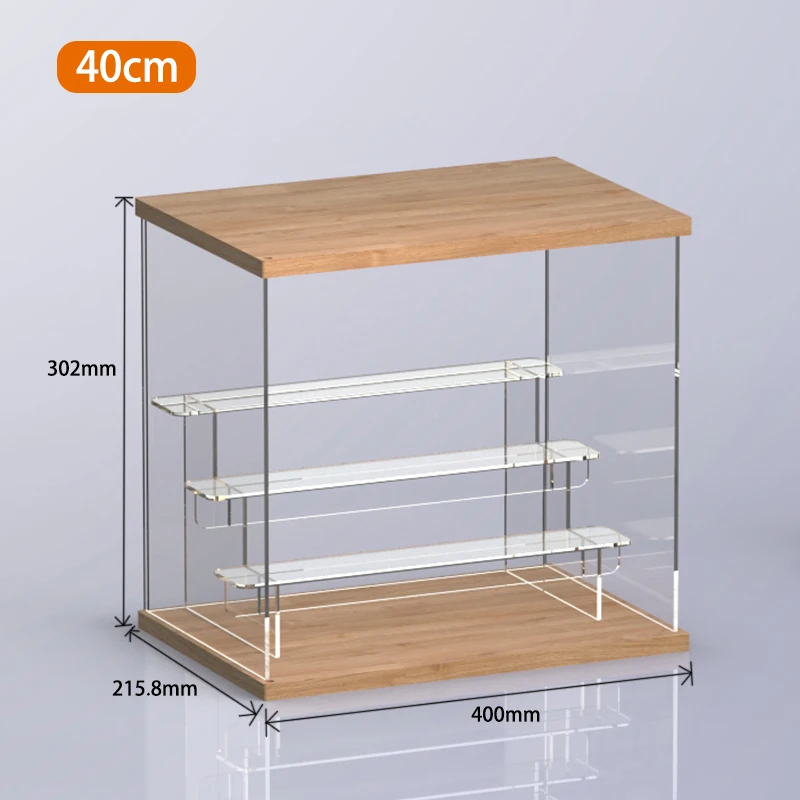 Acrylic Ladder Display Case with Door Collectibles Figures Blind Box Storage Display Stand Dustproof Showcase Cabinet Doll Toy