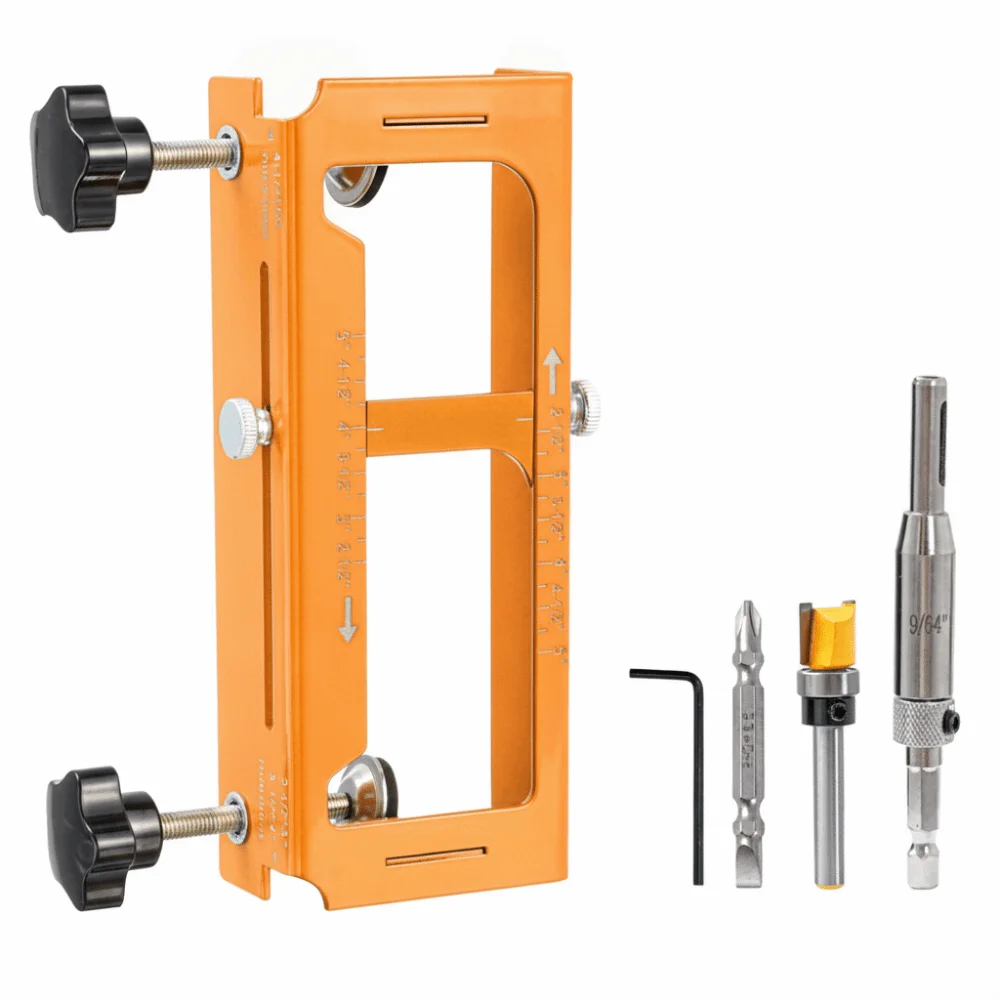 Combination Hinge Drilling Fixture Adjustable Stable Door Hinge Mortising Jig All-in-One DIY Door Frame Stable Locator