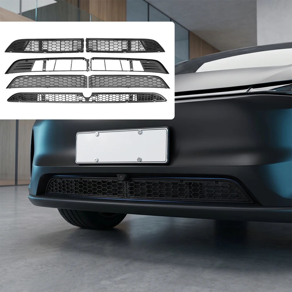 For Tesla Model 3 2026 Highland Model YL Y Juniper Launch Front Bumper Grill Mesh Air Inlet Vent Cover Grille Anti-insect Net