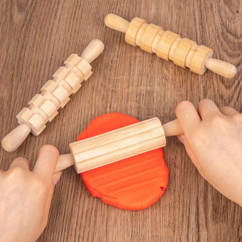 12pcs bambini fai da te Slime plastilina stampo argilla morbida strumenti in legno di alta qualità gioco di pasta giocattoli educativi per l'apprendimento Montessori per bambini