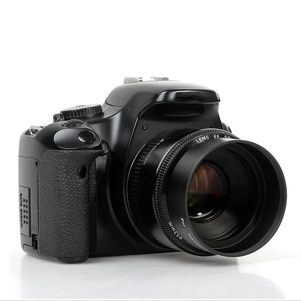 Universal Mid Focus Screwed Lens Hood Metal Black Sunshade Protective Shield for Canon/Nikon 40.5/43/46/49/52/55/58/62/67/72mm