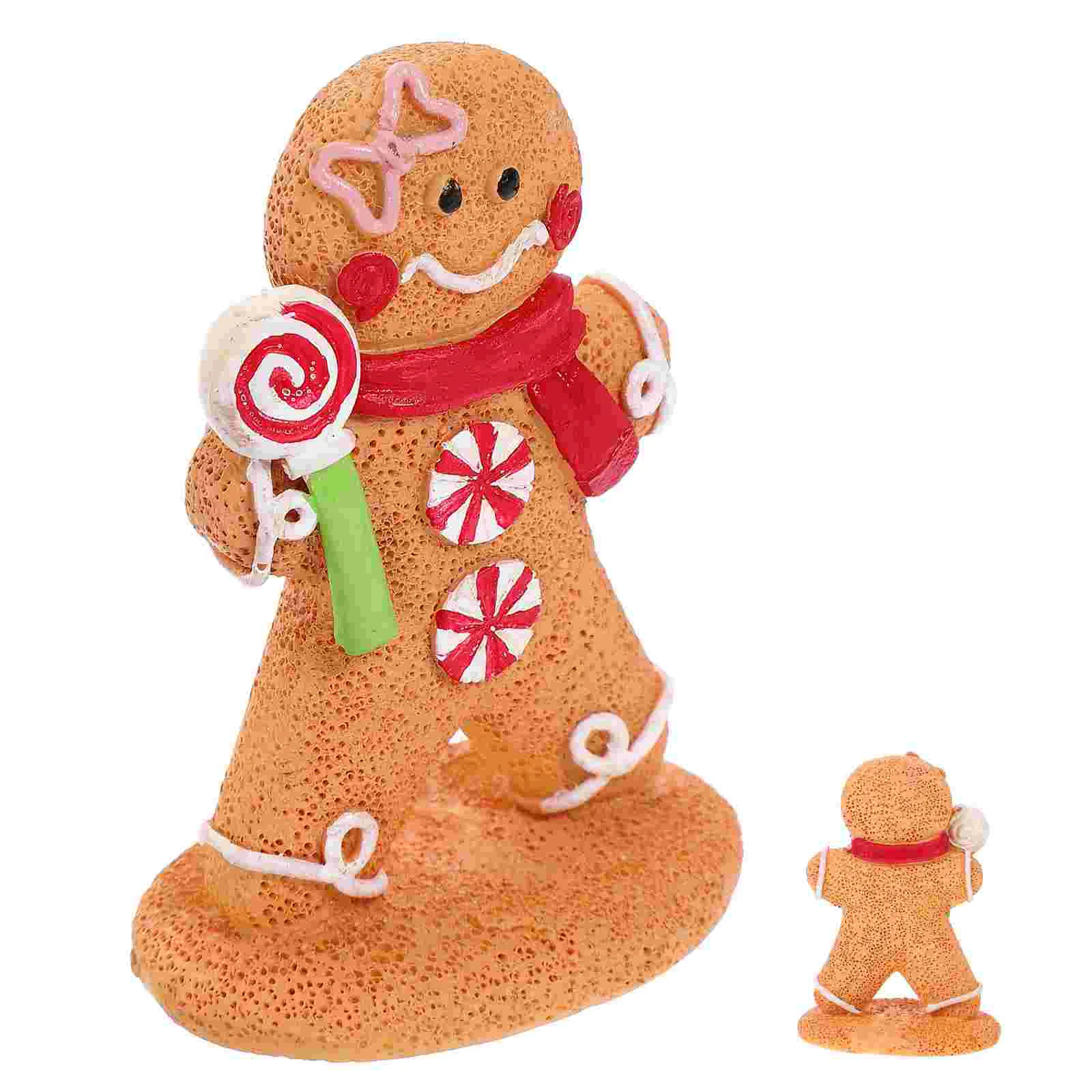 Ornement de Festival en Résine pour Enfant, Décor de Table de Noël, Pièce Maîtresse de Noël en Pain d'Épices