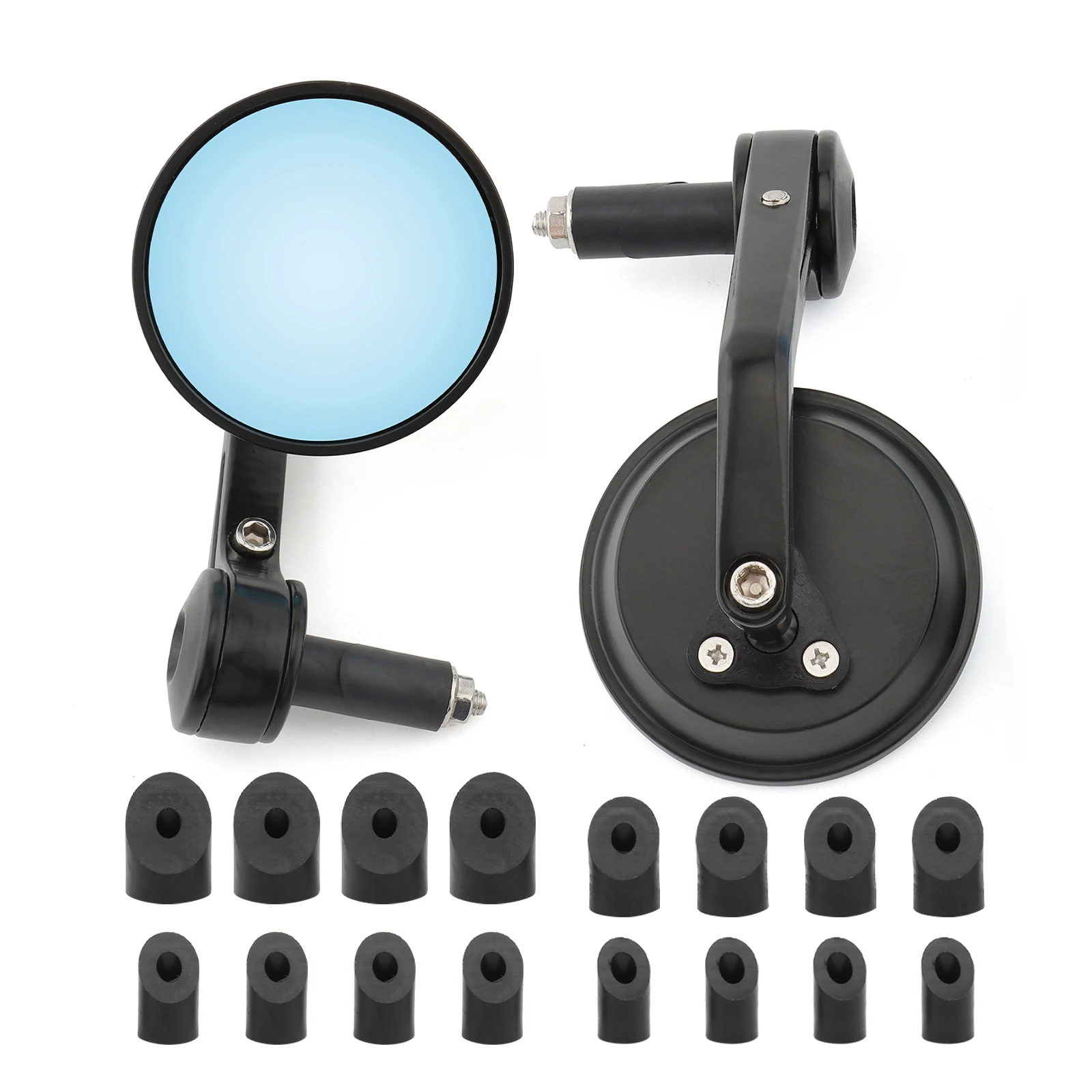 Black 1-Inch Bar End Mirror product image
