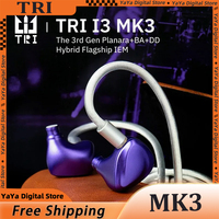 TRI I3 MK3 Fashion Headphones 3rd-Gen Planar+BA+DD Hybrid Flagship HIFI in-EarEarphones High Resolution Wired Earbuds Gift