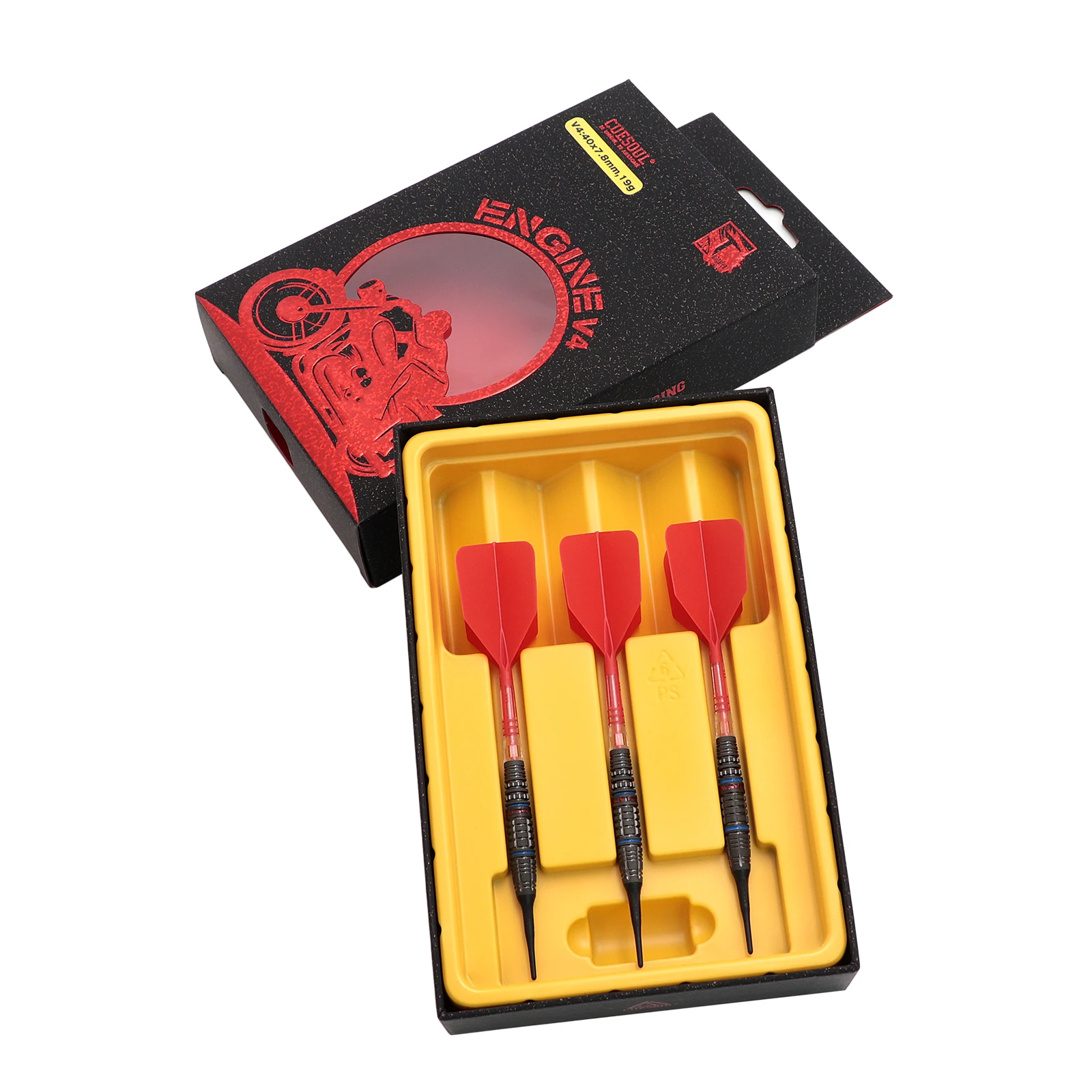 

CUESOUL ENGINE V4 19g Soft Tip 90% Tungsten Dart Set with Oil Paint Finished