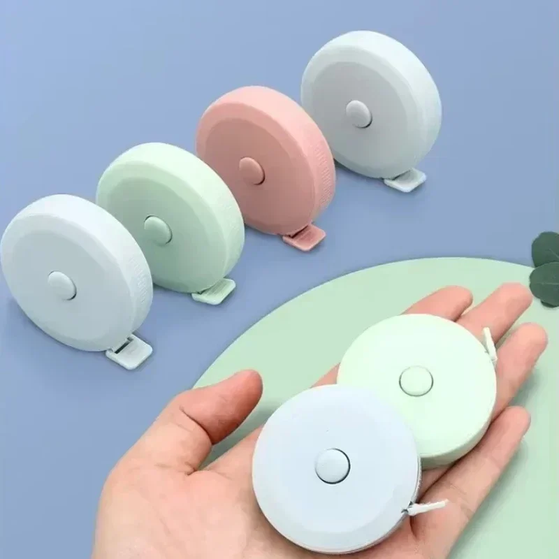 3/5Pcs Cute Macaron Color 1.5-meter Automatic Telescopic Tape Measure for Measuring Clothes Mini Tape Measure and Soft Measure