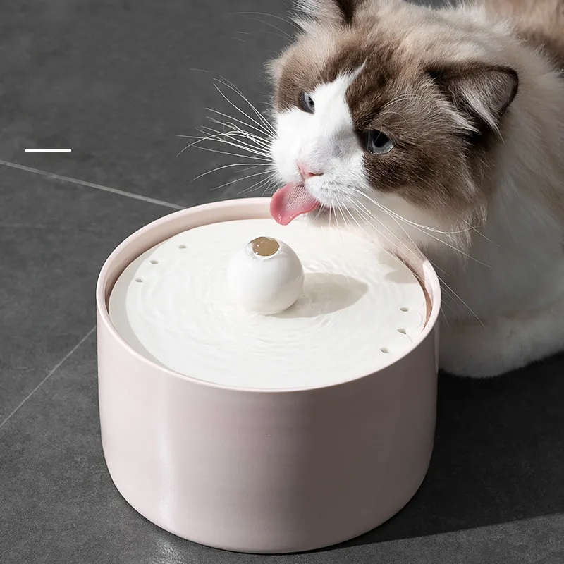 

Ceramic Drinker for Cats, Pet Water Fountain,Pet Drinker Indoor Decor,Dog Bowls,Automatic Dog Waterer Bowl,Cat Accessories,USB