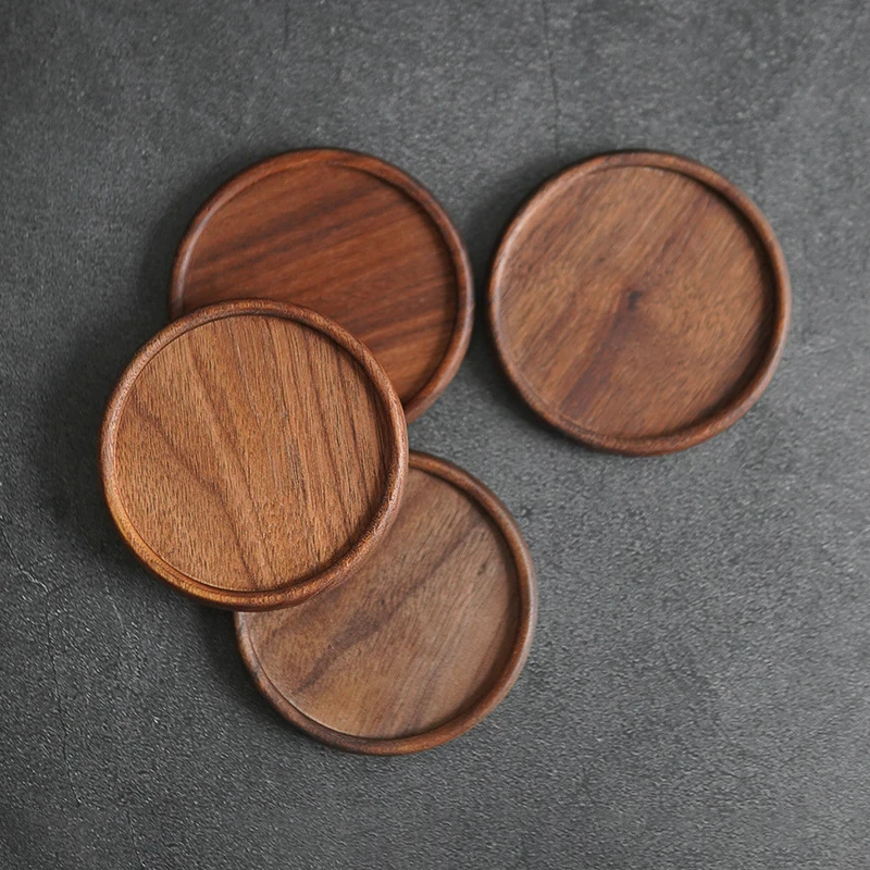 Natural Round Wooden Slice Cup Mat 1PC Coaster Tea Coffee Mug Drinks Holder for DIY Tableware Decor Durable Pad Home Coaster