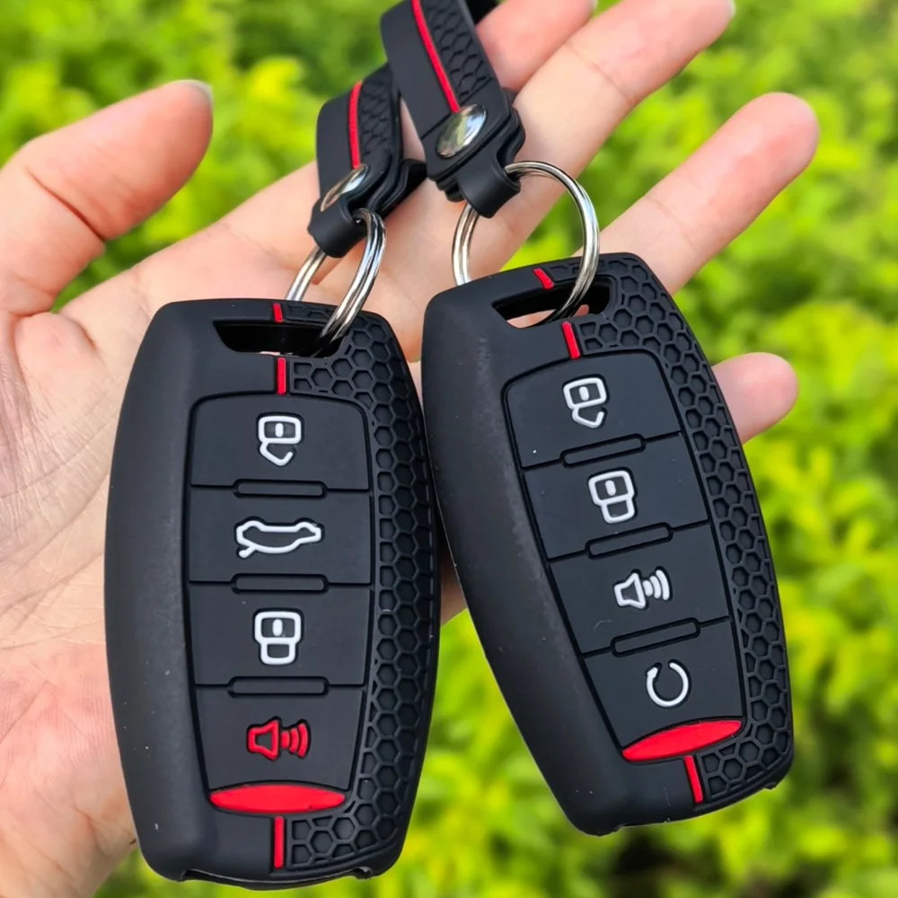 For Great Wall Poer GWM Ute Cannon Pao P Series Silicone Car Key Cover Case Protect Skin Holder Shell Keychain Accessories