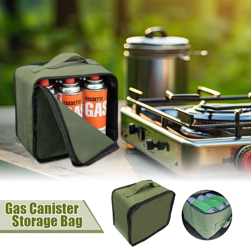 

Multifunctional Gas Tank Storage Bag Canvas Gas Canister Bag for Camping Daily Necessities Storage Bag Handbag Toiletry Bag