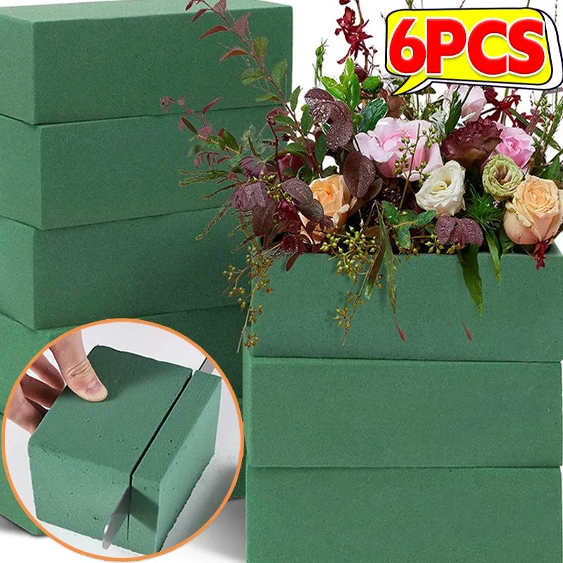 Square Floral Foam Bricks Artificial Dry Wet Flower Mud Absorb Water Foam Blocks Plant Mud Flower Artificial Garden Decorations