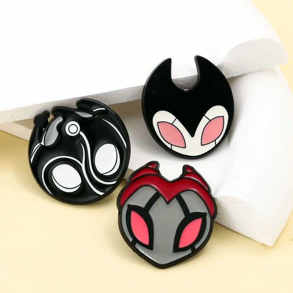 6 Pcs Hollow Knights Enamel Pin, Hollow Knights Grimm Broche, Jeux Figurine Métal Badge, Hollow Knights Cosplay Accessoires Sac Decor