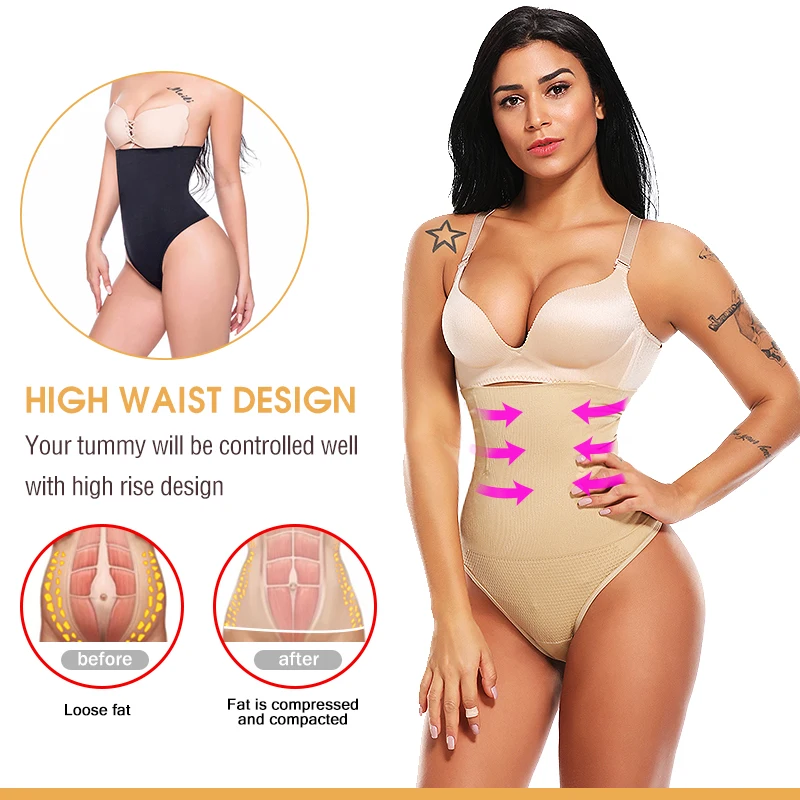 Women Slimming Firm Control Thong Underwear High Waist Body Shaper Butt Up Panties Shapewear Slim Belts Corset Waist Trainer