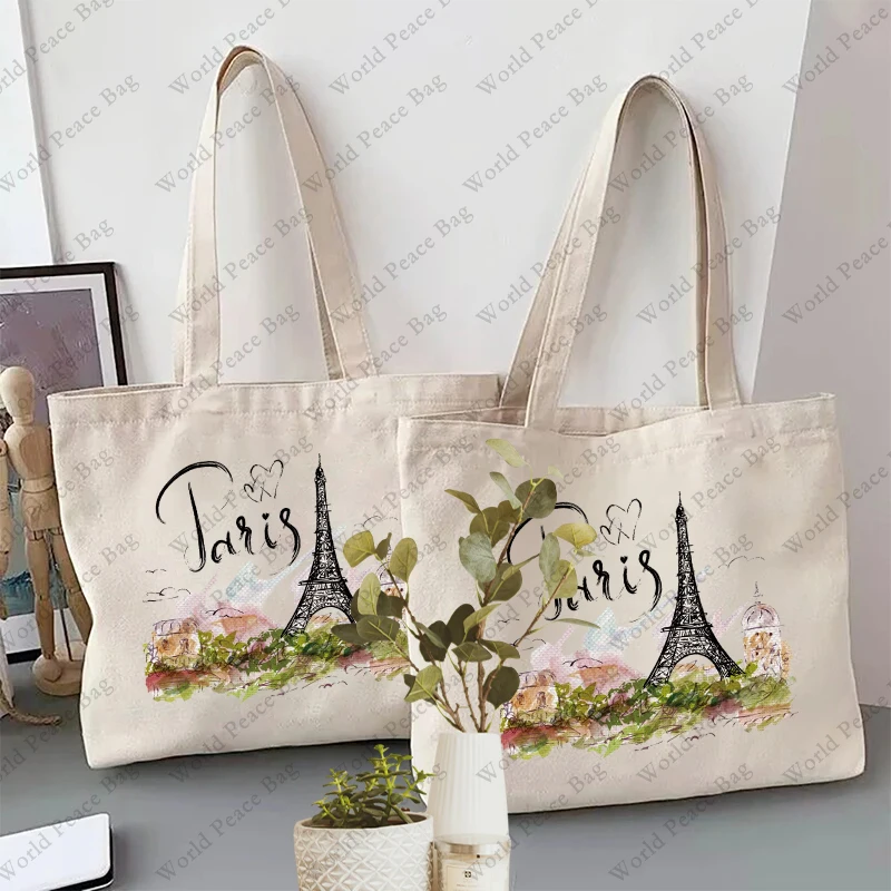 1 pc Paris Travel Gift Cosmetic Bag Paris Lovers Gift Italy Souvenir Watercolor Makeup Bag Girls Trip Gifts Favors Paris City