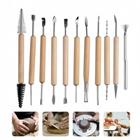 11-piece set of clay sculpture tools, clay carving knives, oil clay, soft clay sculptures, handcrafted pottery tools