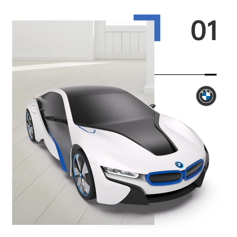 NEW BMW i8 UV Sensitive Collection RC Car 1:24 Scale Remote Control Car Change Color Electric Toy Car Model Vehicle Kids Adults