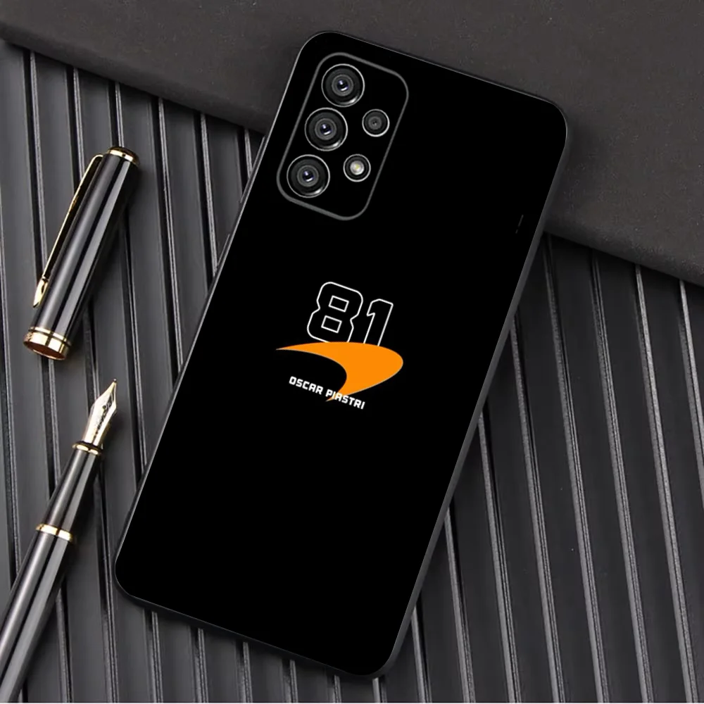 Cool F1 o-oscar p-piastri OP81 funda de teléfono para Samsung Galaxy A13, A21s, A22, A31, A32, A52, A53, A71, A80, A91 carcasa negra suave