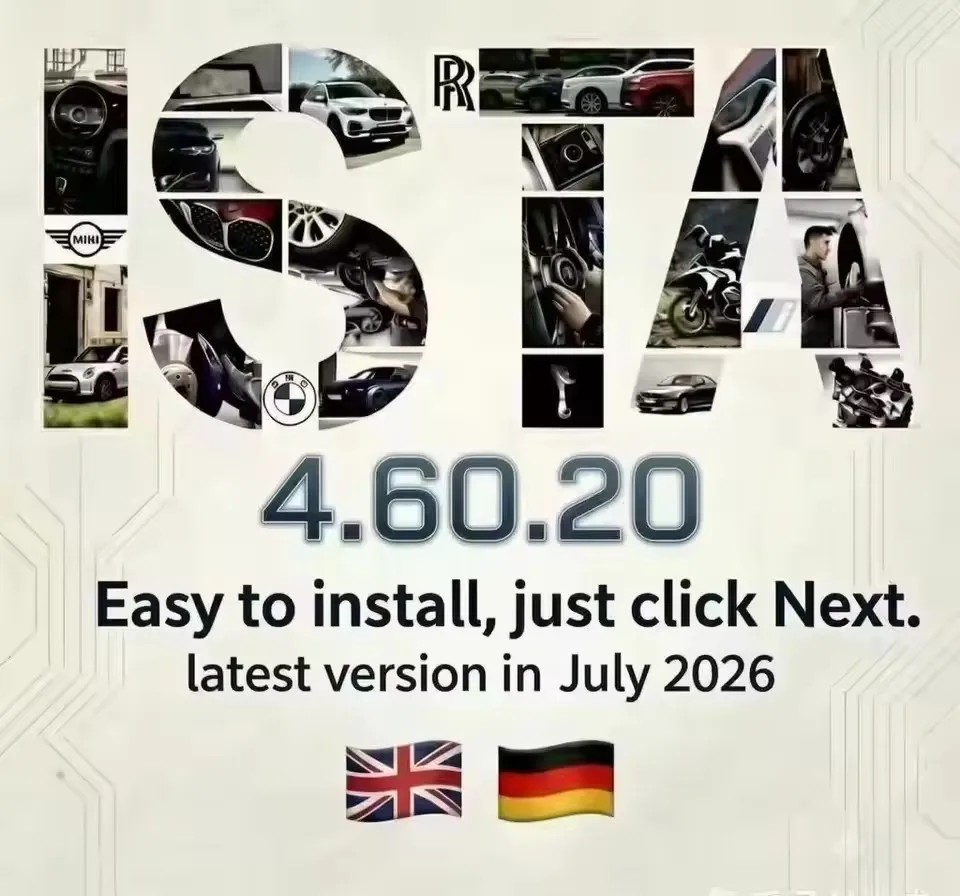 Latest ISTA 4.60.40 July 2026 Diagnostic Software ENET OBD K+Dcan