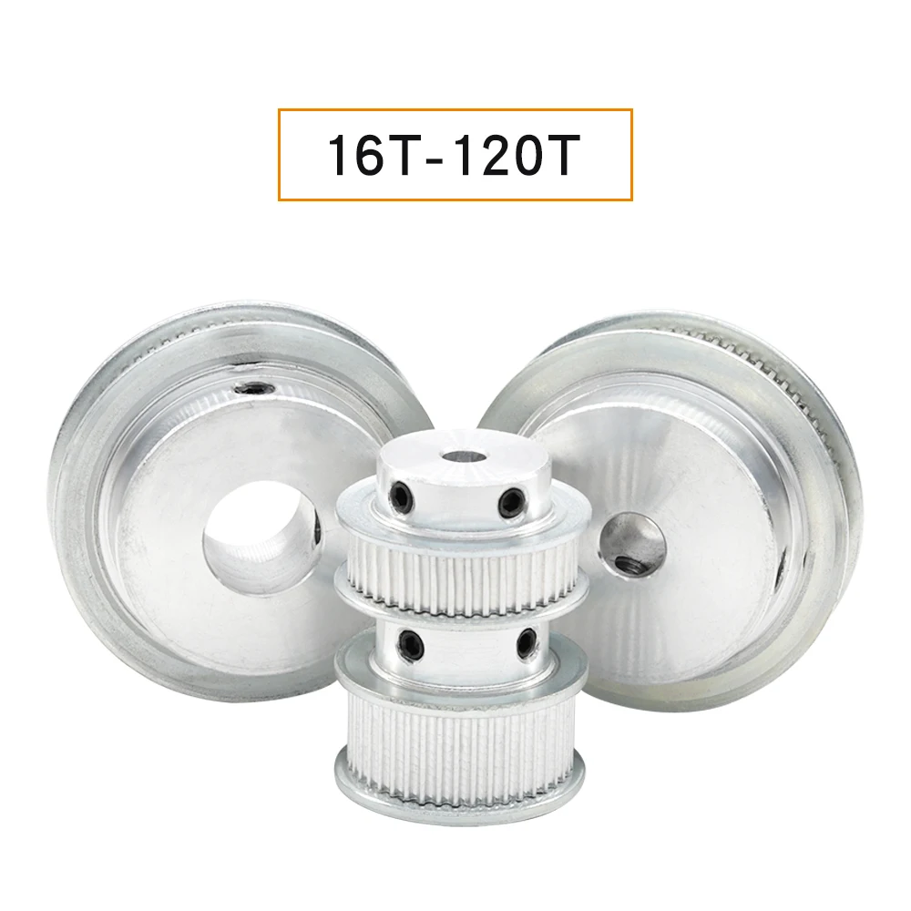 2GT-65T Aluminum Pulley Bore 6/6.35/8/10/12/12.7/14/15/16/17/19mm Motor Pulley Teeth Pitch 2mm Belt Width 6/10mm For 3D Printers