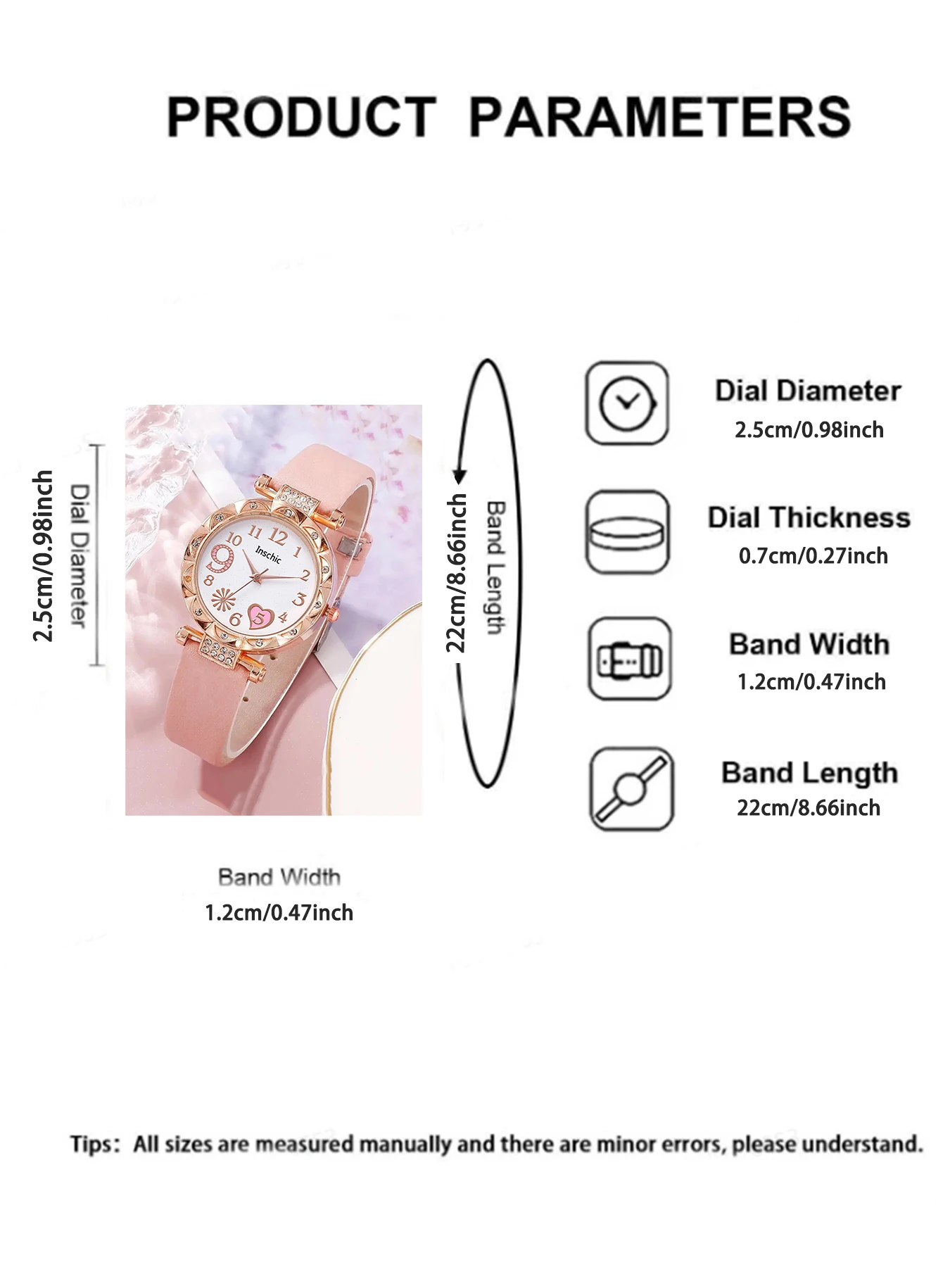 ساعة كوارتز عصرية وأنيقة مرصعة بالألماس بحزام جلدي للسيدات، مناسبة للارتداء اليومي، هدية في الاحتفالات