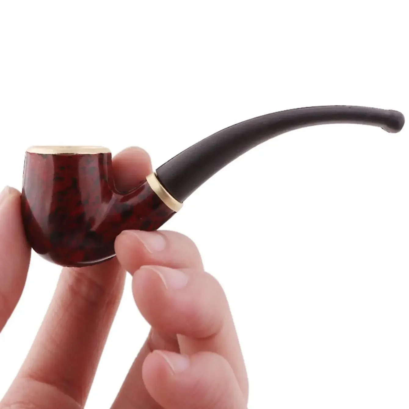 1PC Mini Portable Boss Small Pipe Resin Bend Simple Novice Practice Pipe