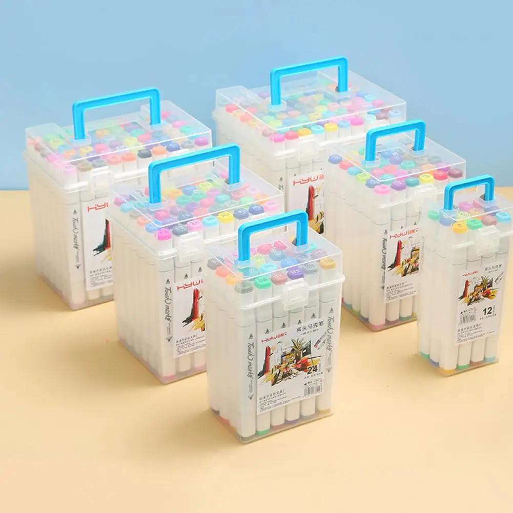 도매 및 직송 알코올 기반 다기능 듀얼 헤드 드로잉 아트 마커 펜, 컬러링 마커, 학교 용품, 1 세트