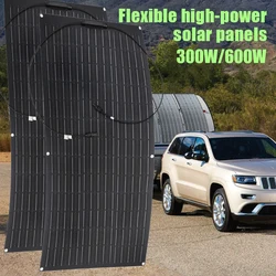 300W 600W Solar Panel Solar High Efficiency Portable Power Bank Flexible Charging Outdoor Solar Cells For Home/Camping