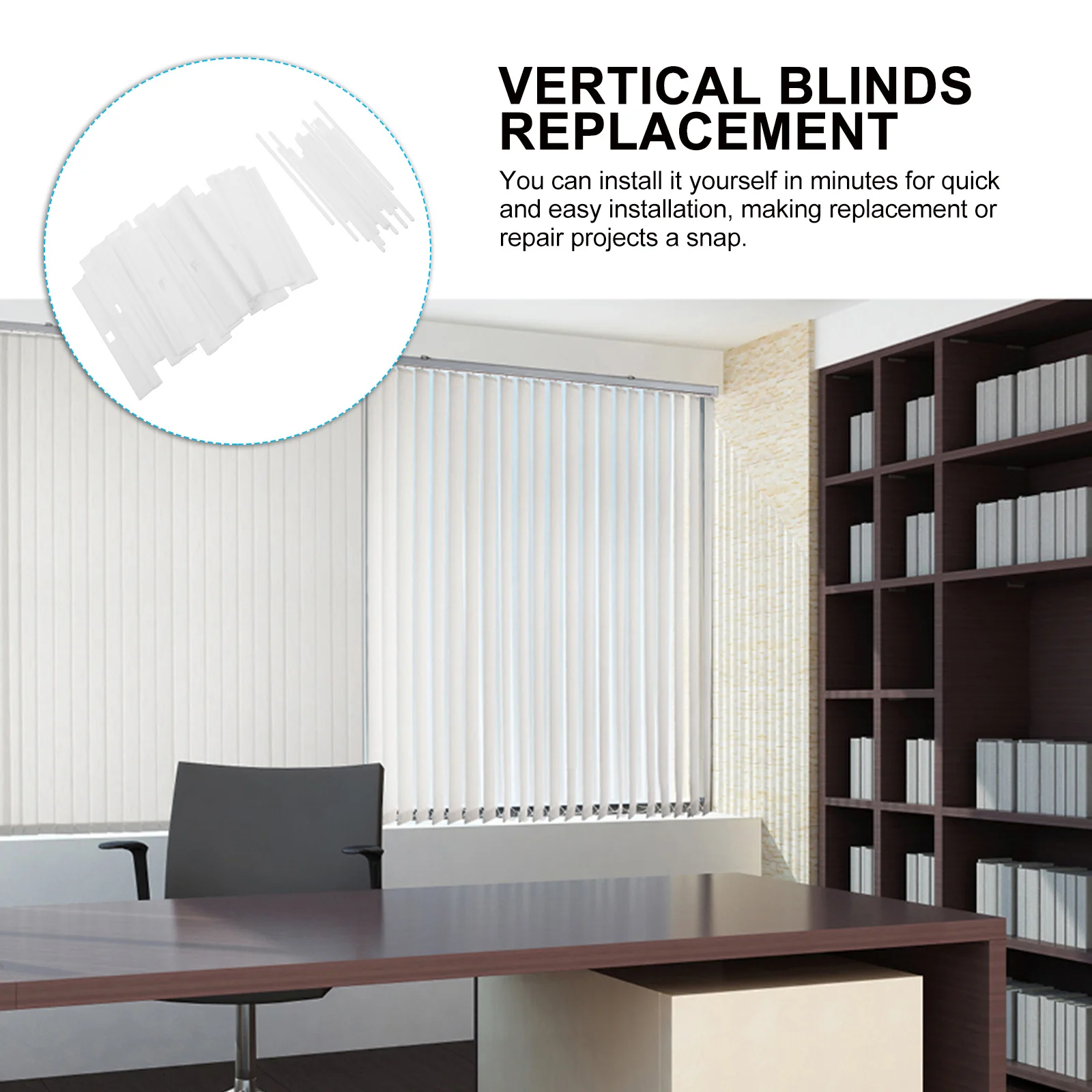 20 piezas de repuesto de listones ciegos verticales, perchas de Pvc de 89Mm para Kit de reparación de ventanas, accesorios, soporte, herramienta de fijación