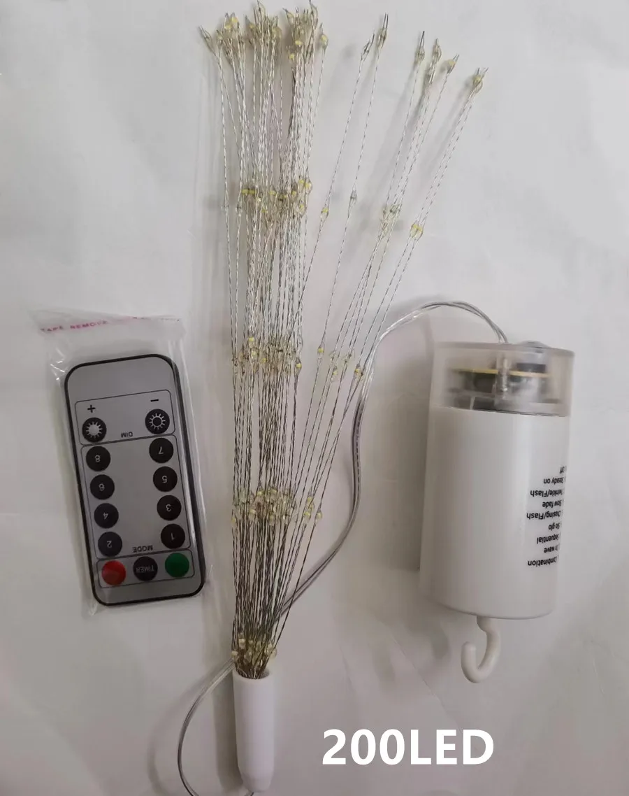 Remote LED Exploding Star String Light Outdoor Waterproof 8 Modes Christmas Garland Fairy Lights for Bar Party Garden Decoration