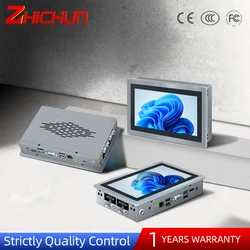 Zhichun-Touch Screen All-in-One PC Computador Industrial, Metal Shell, 8 GB de RAM, 128 GB, 256 GB, I5, I3 Gen, melhor que o Office, 7 Polegada