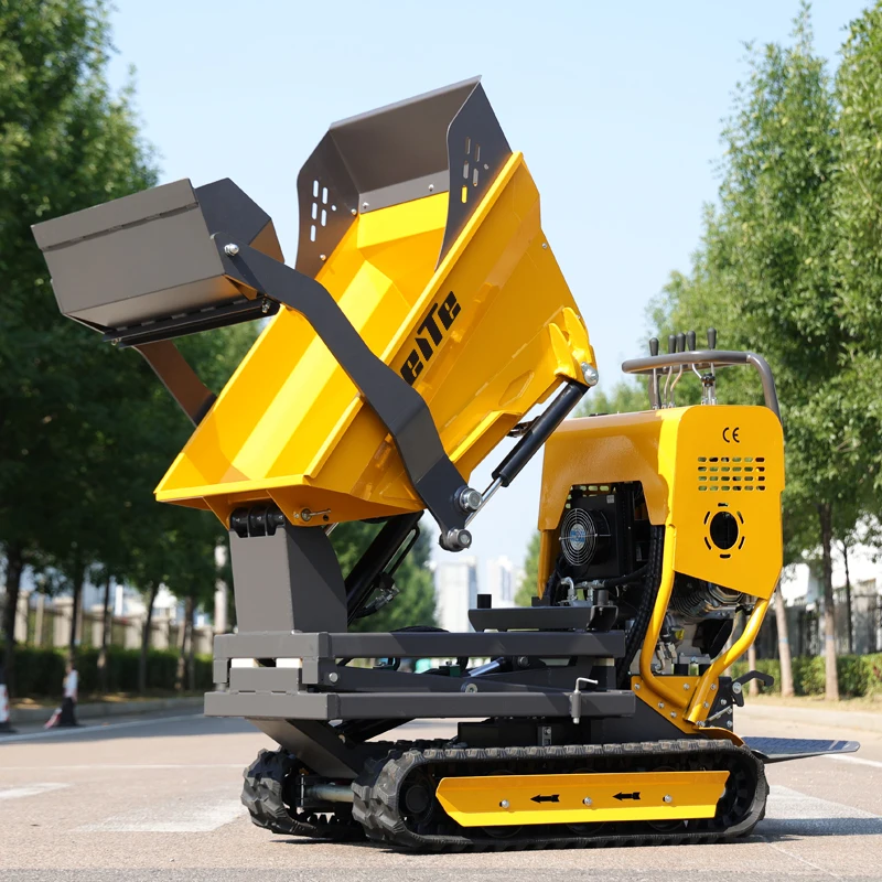 China LEITE Automatic Tracked Mini Dumper 4x4 Small Transporter Mini Dumper Crawler Wholesale High Efficiency Mini Dumper 500kg